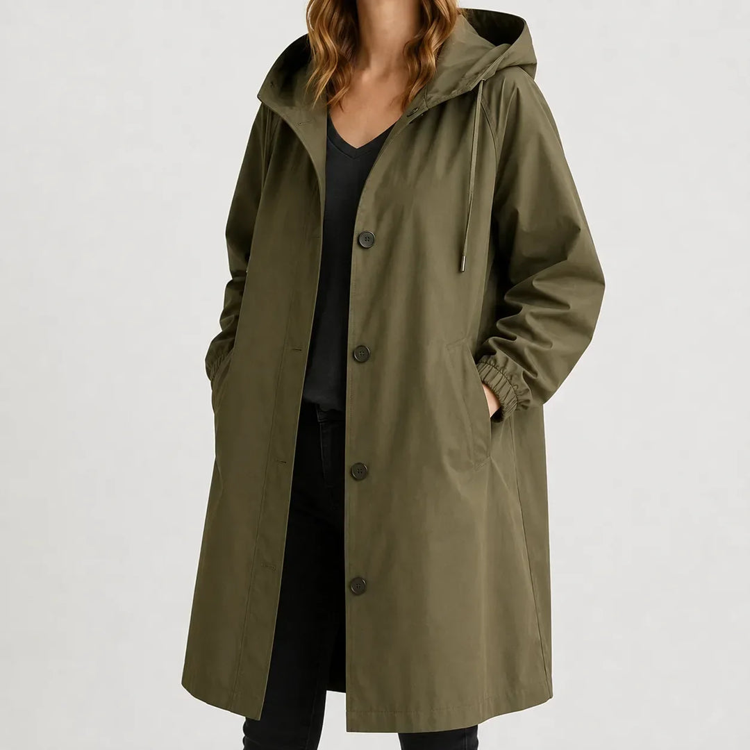 Veste Légère à Capuche – Vert Forêt