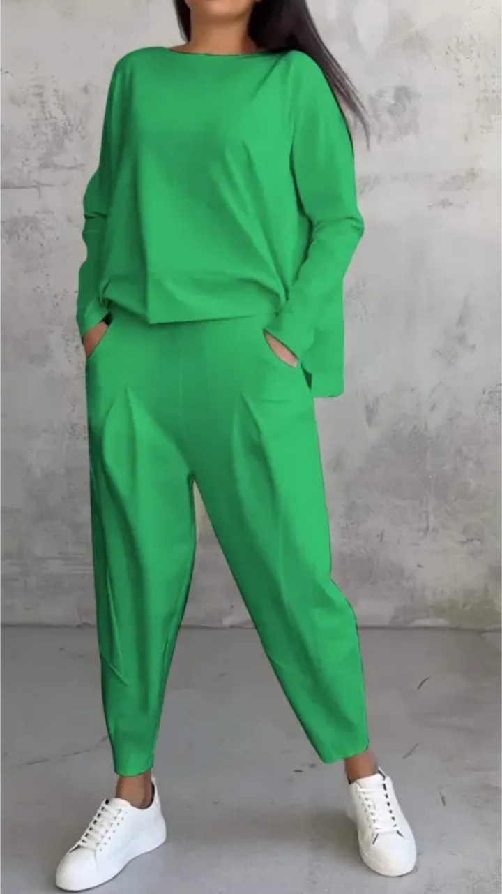 Ensemble Coordonné Coupe Ample – Vert