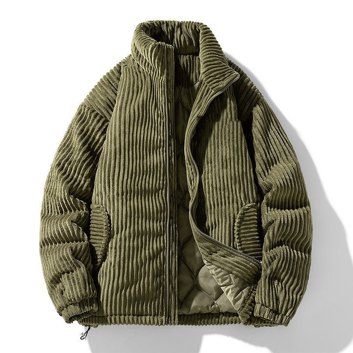 Veste Zippée à Col Droit – Vert