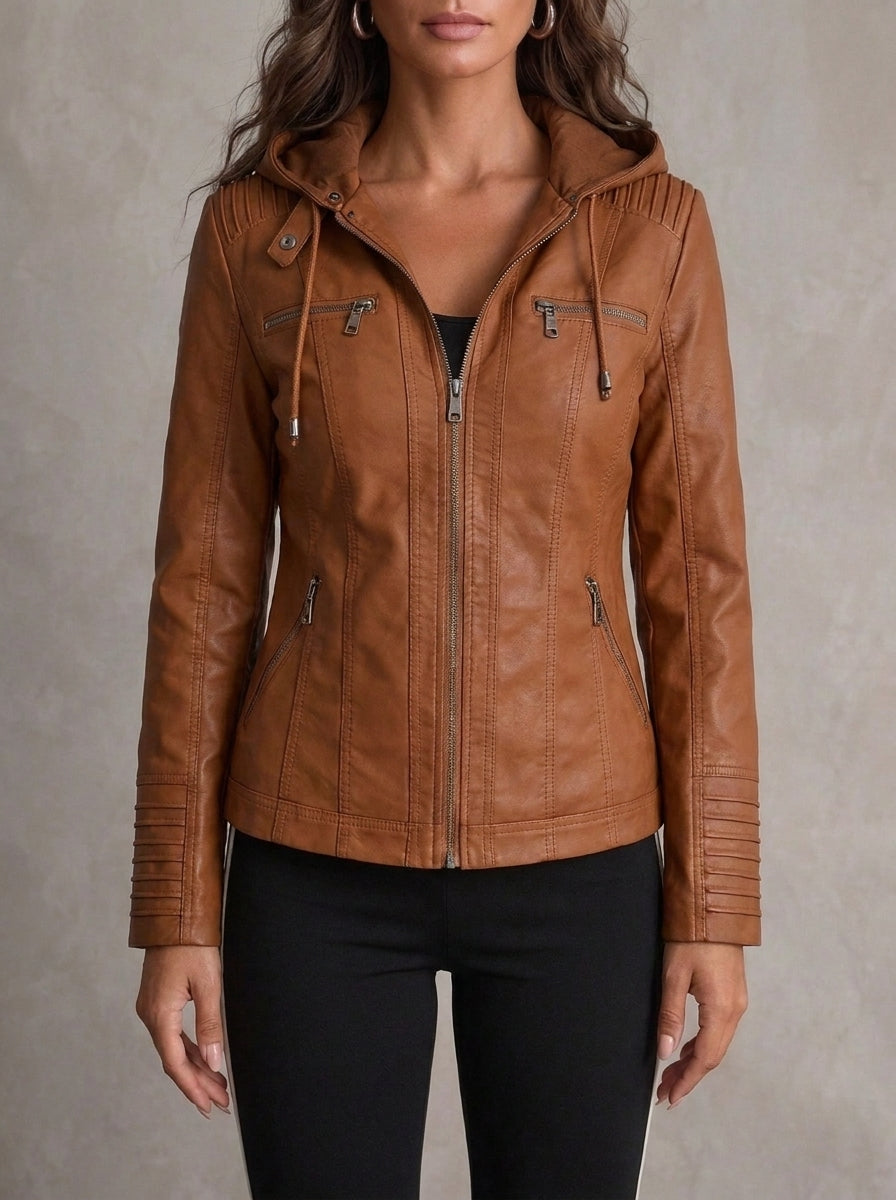 Veste Ajustée Style Urbain – Marron Claro
