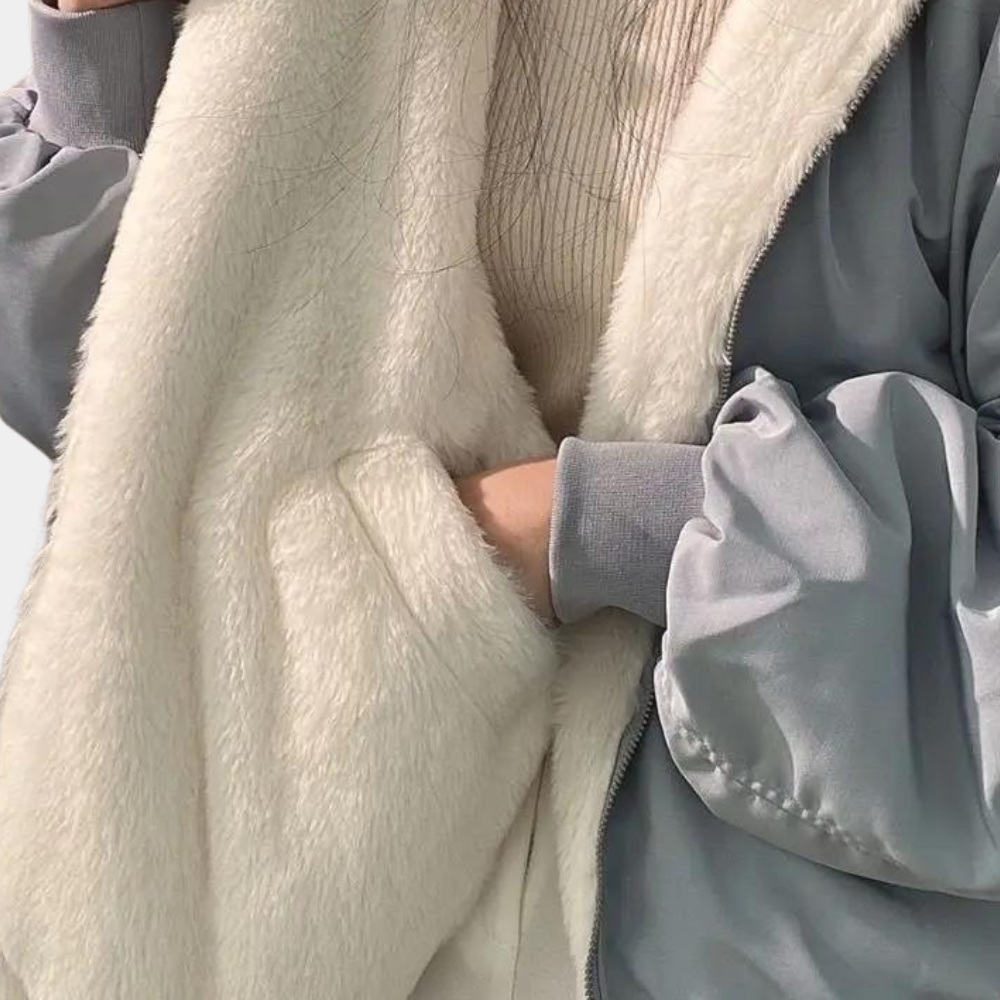 Veste Ample à Col Douillet