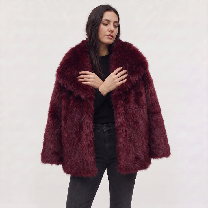 Veste ample et douillette – Bordeaux
