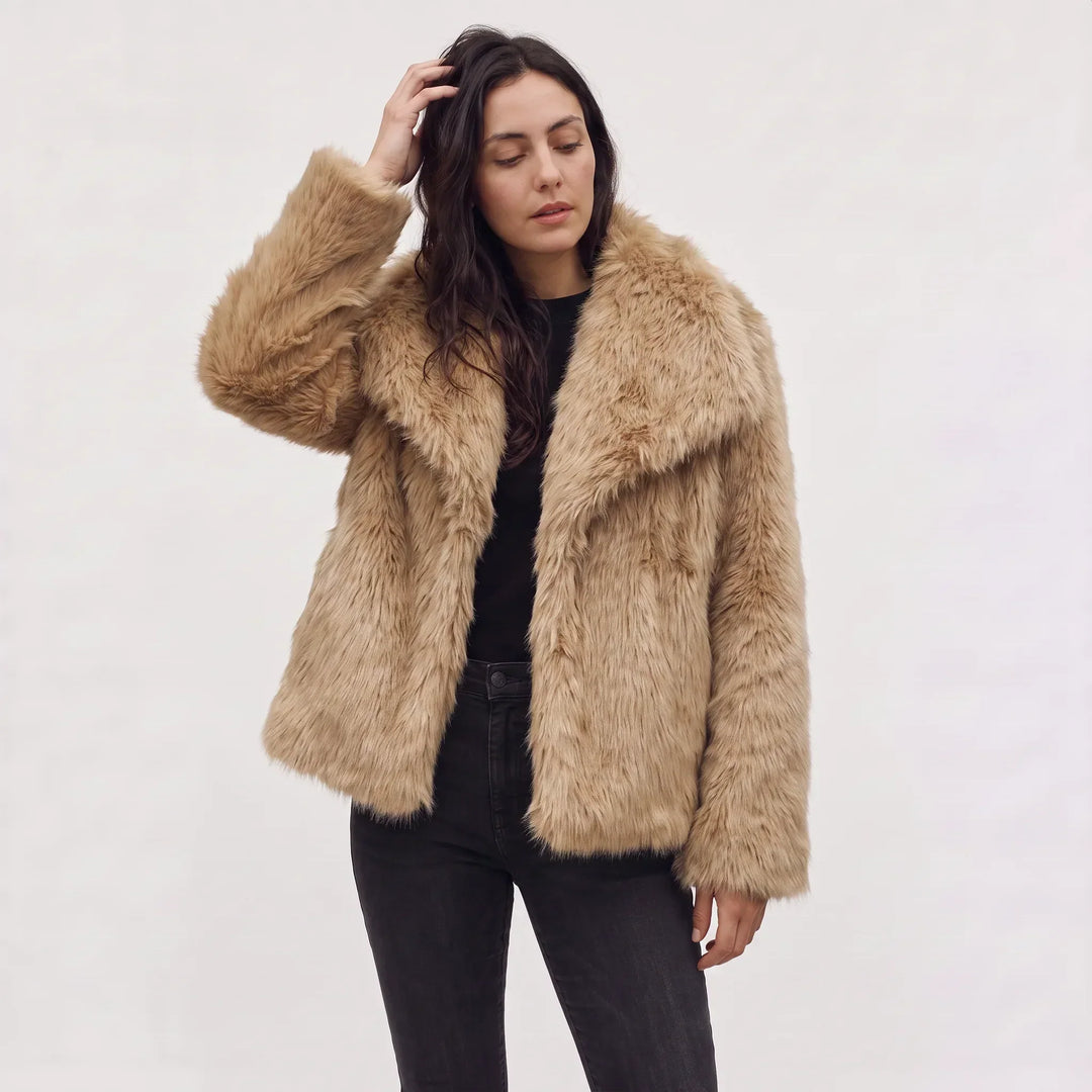 Veste ample et douillette – Marron Clair