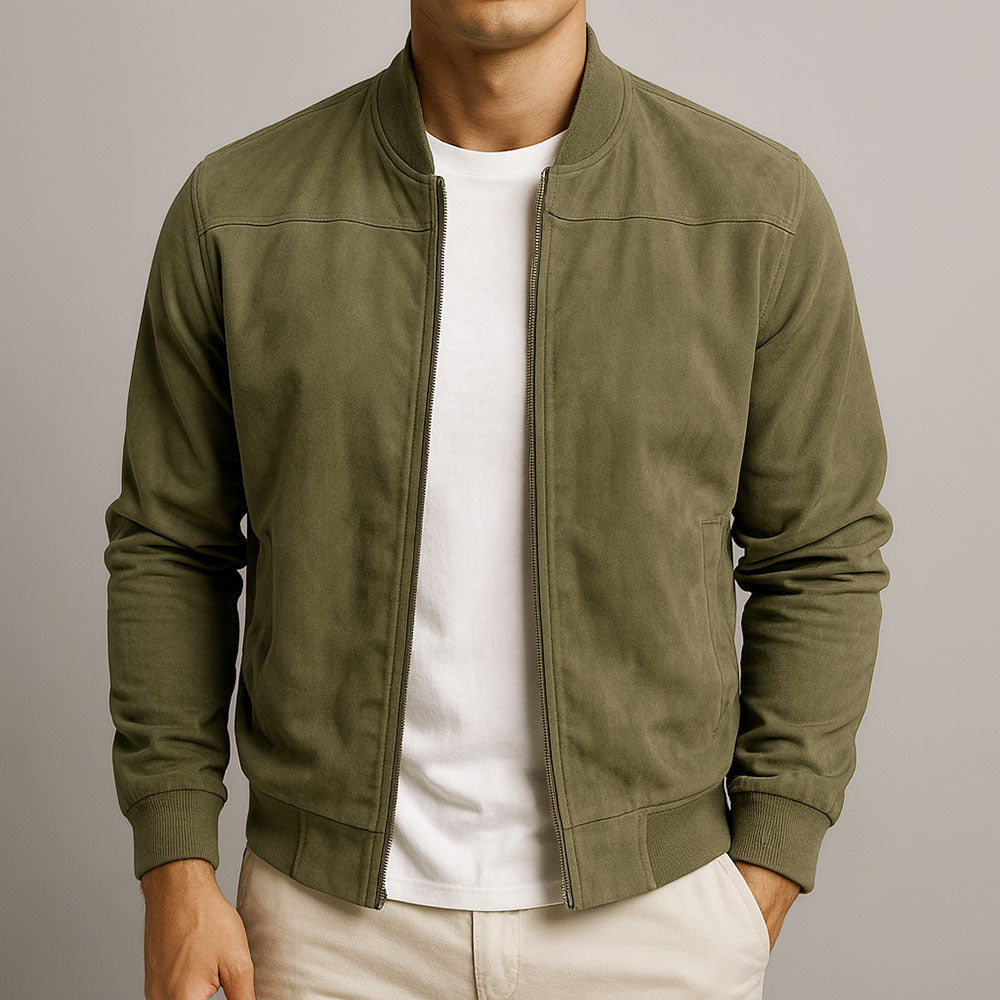 Veste Bomber Minimaliste – Vert