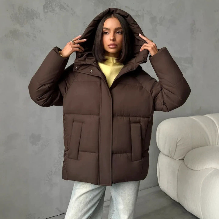 Veste Bouffante à Capuche Ample