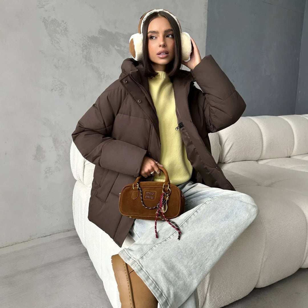 Veste Bouffante à Capuche Ample
