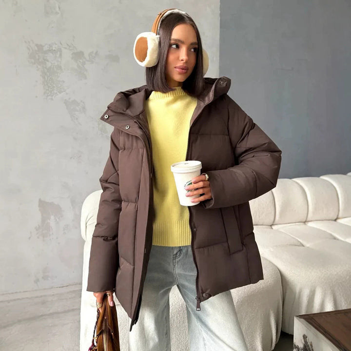 Veste Bouffante à Capuche Ample