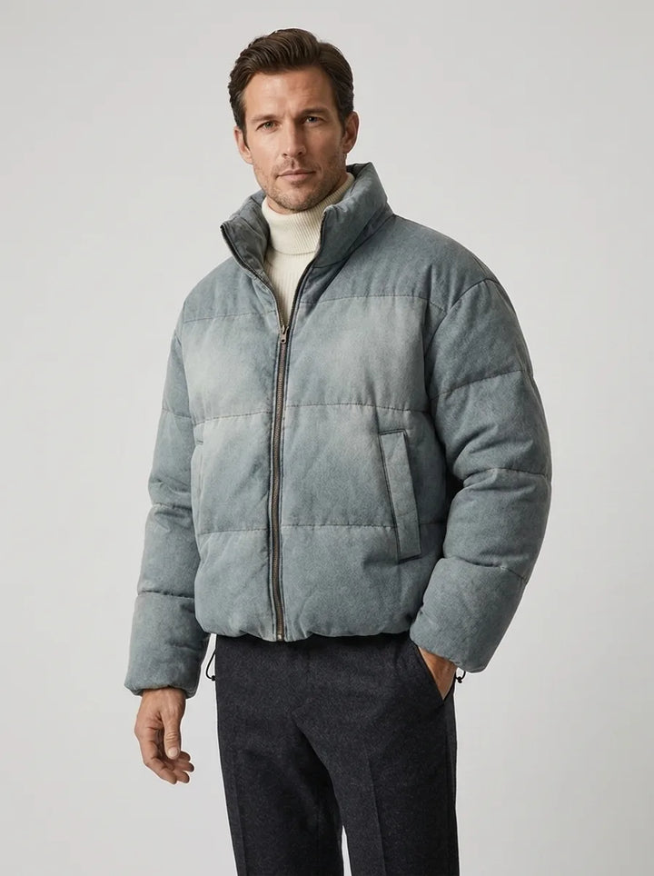 Veste Bouffante à Col Montant