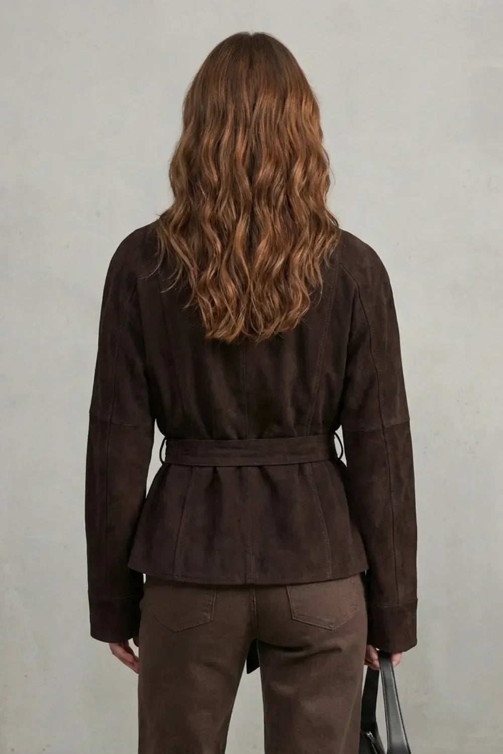 Veste Ceinturée à Col Montant