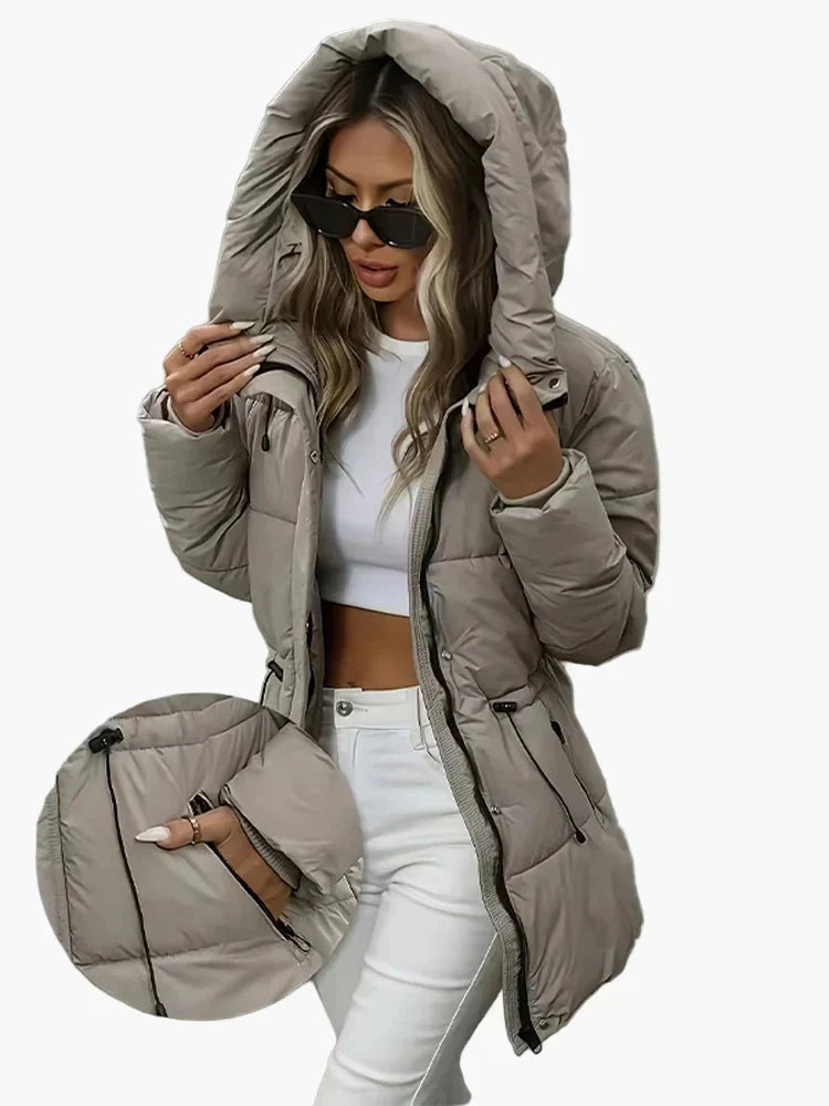 Veste Chaude à Silhouette Cintrée