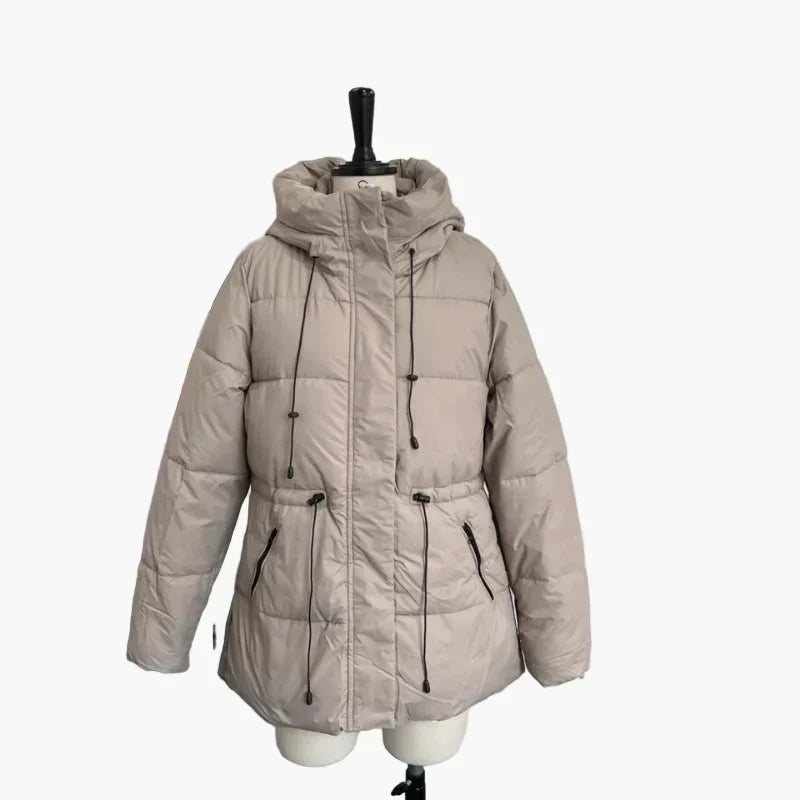 Veste Chaude à Silhouette Cintrée – Kaki