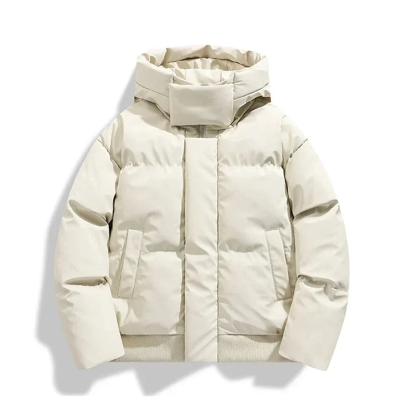 Veste Chaude à Silhouette Moderne – Beige