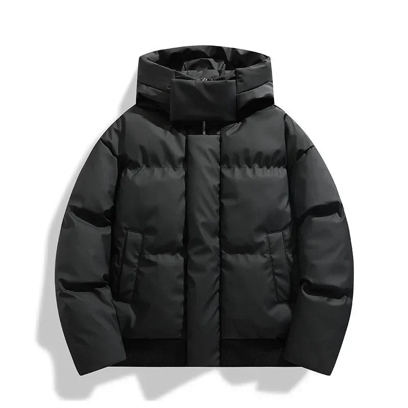 Veste Chaude à Silhouette Moderne – Noir