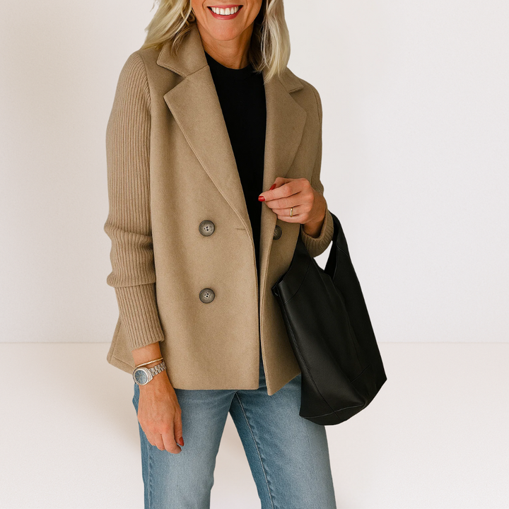 Veste Cintrée à Manches Texturées