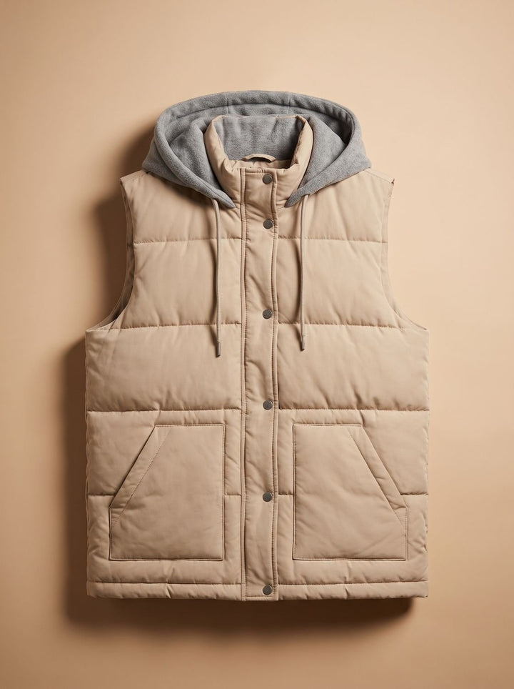 Veste Cintrée à Capuche Amovible – Crème