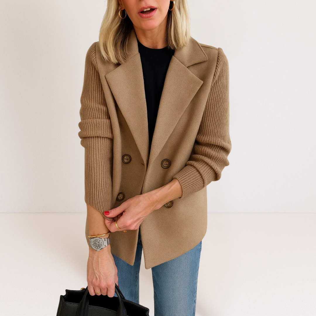 Veste Cintrée à Manches Texturées