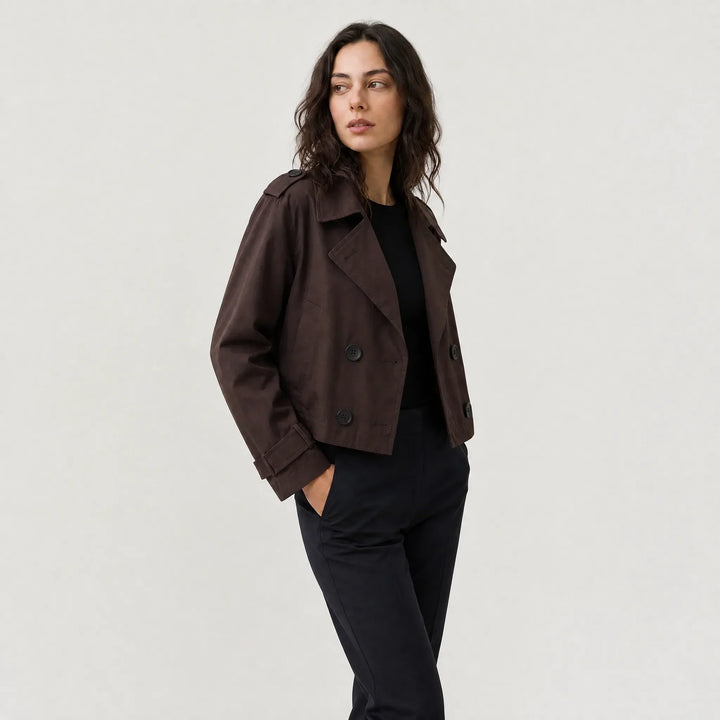 Veste courte style trench
