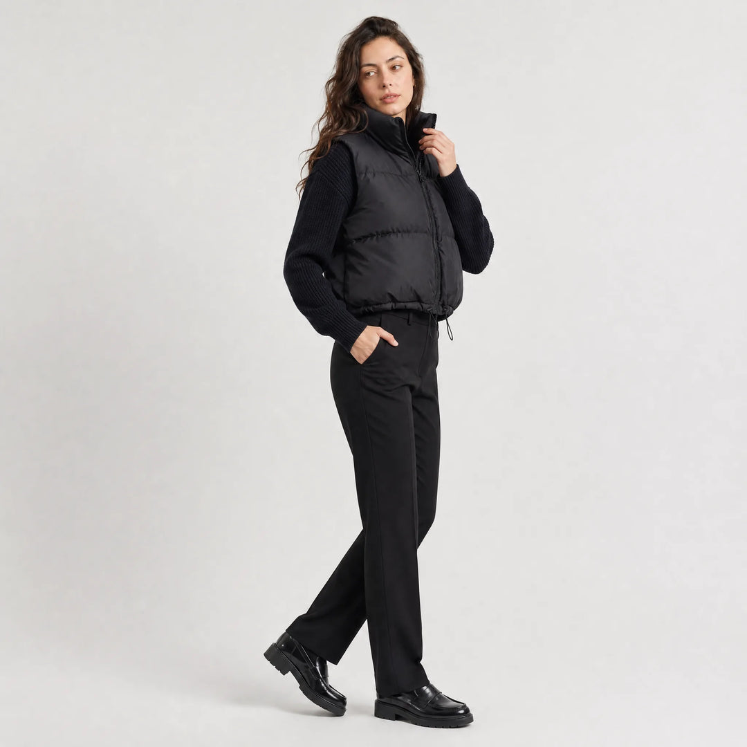 Veste Courte Zippée sans Manches