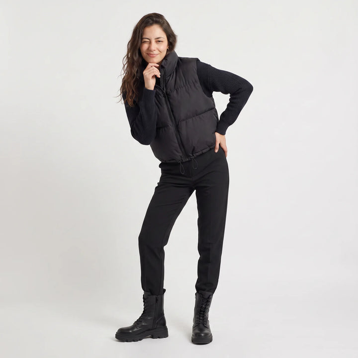 Veste Courte Zippée sans Manches