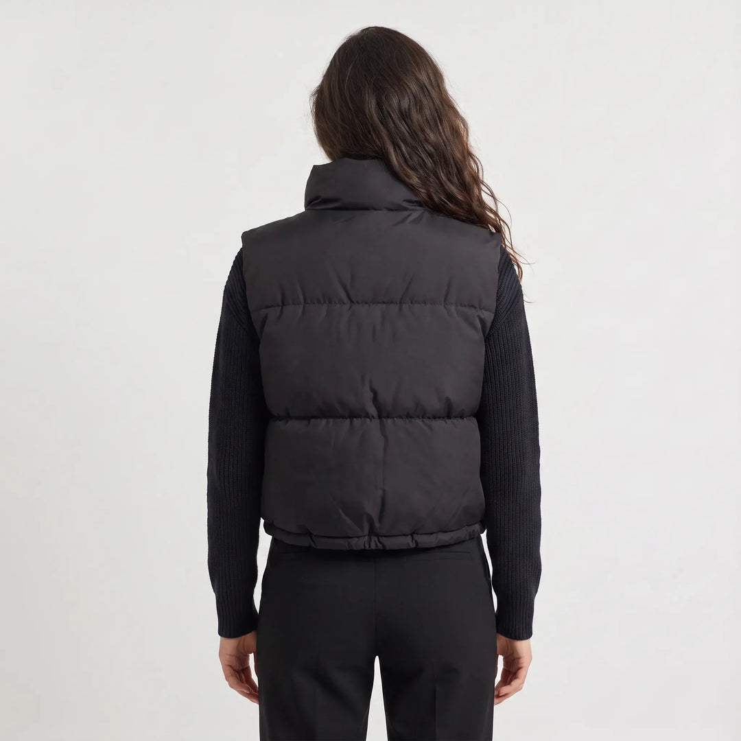 Veste Courte Zippée sans Manches