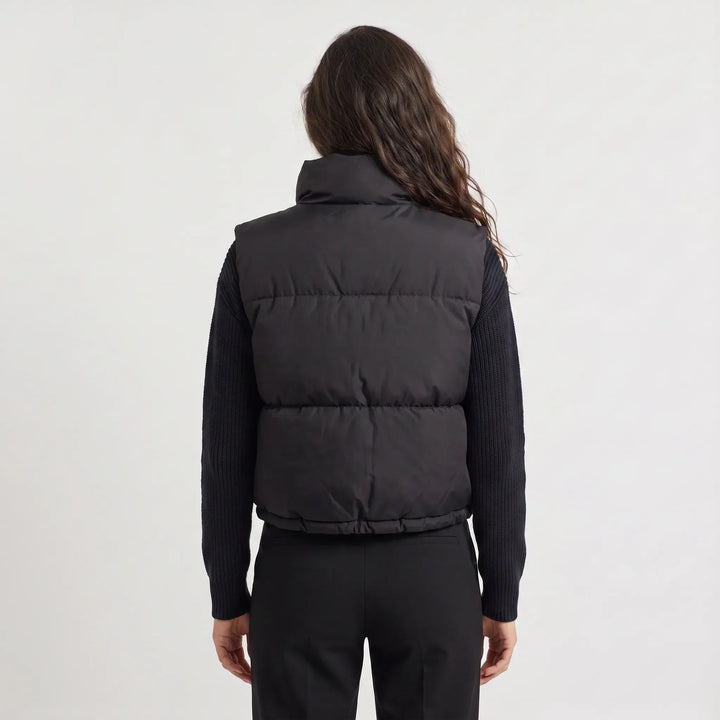 Veste Courte Zippée sans Manches