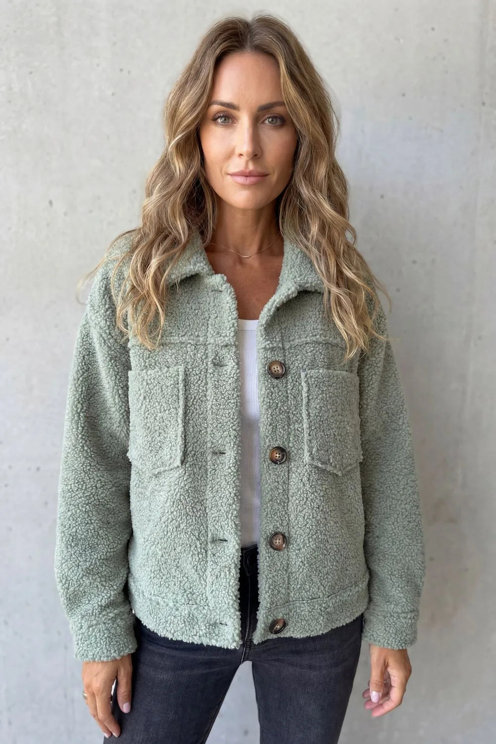 Veste Douillette à Col Classique