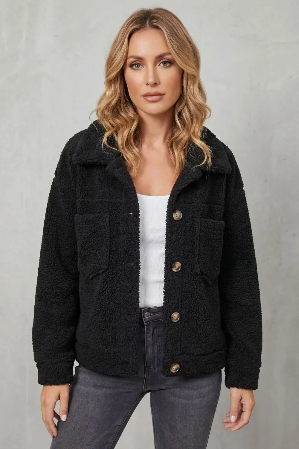 Veste Douillette à Col Classique