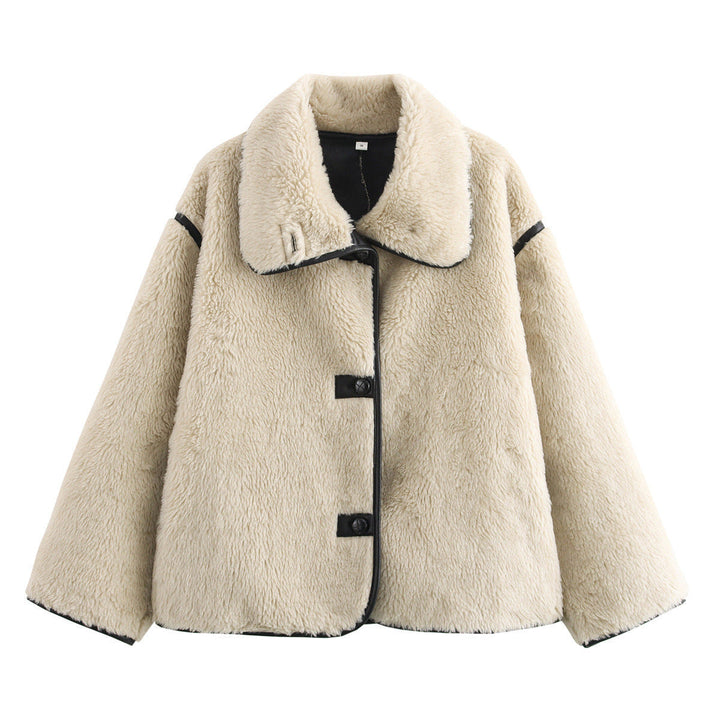 Veste Enveloppante à Bords Contrastés