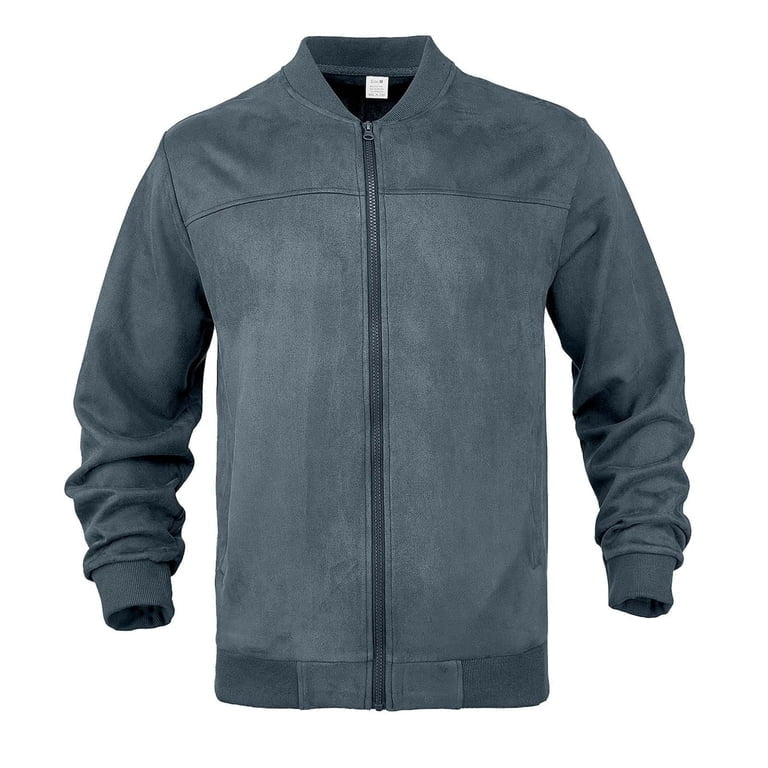 Veste Essentielle à Col Droit – Bleu Foncé