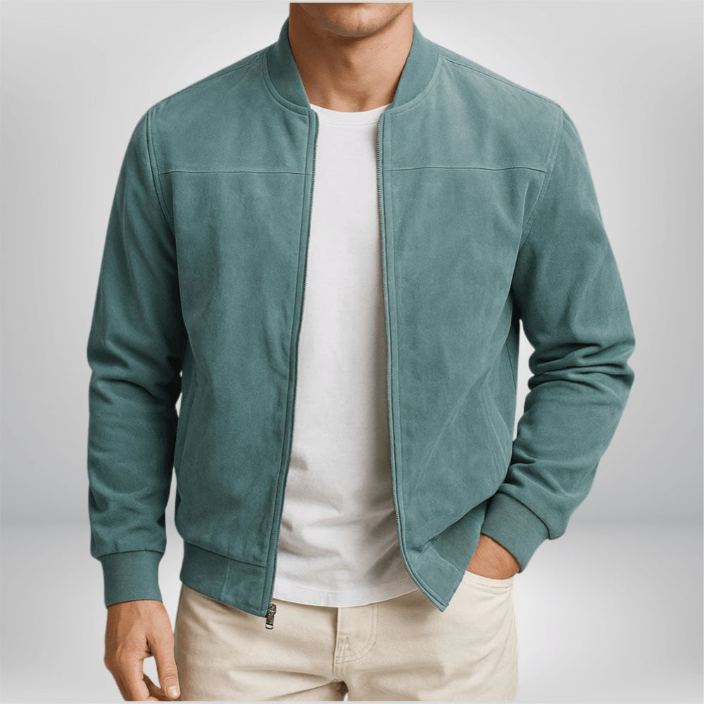 Veste Essentielle à Col Droit – Vert d'Eau