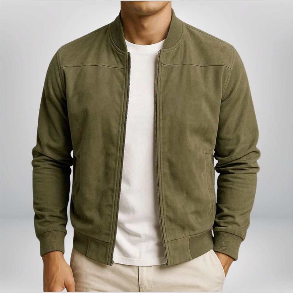 Veste Essentielle à Col Droit – Vert