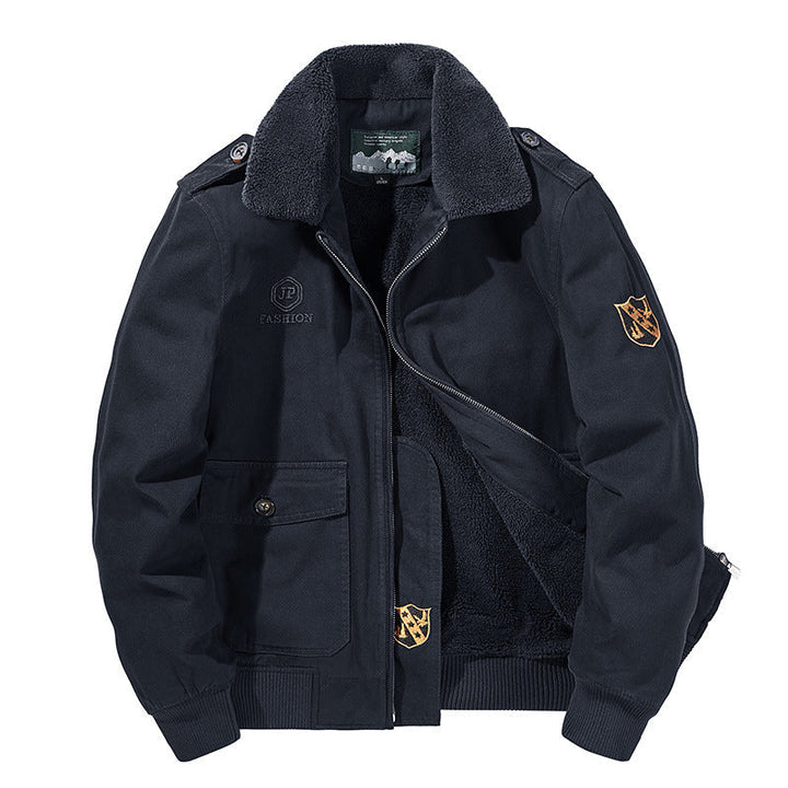 Veste Homme à Col Douillet – Bleu Foncé
