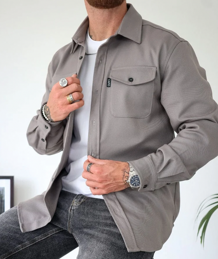 Veste Homme à Poches Plaquées – Gris