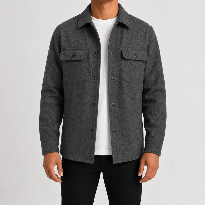 Veste Homme Style Chemise – Ardoise