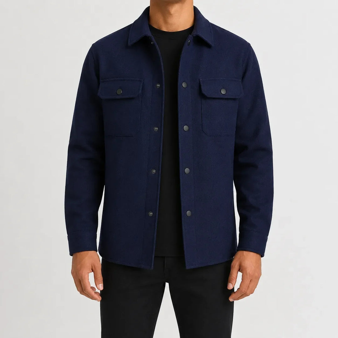 Veste Homme Style Chemise – Bleu Marine