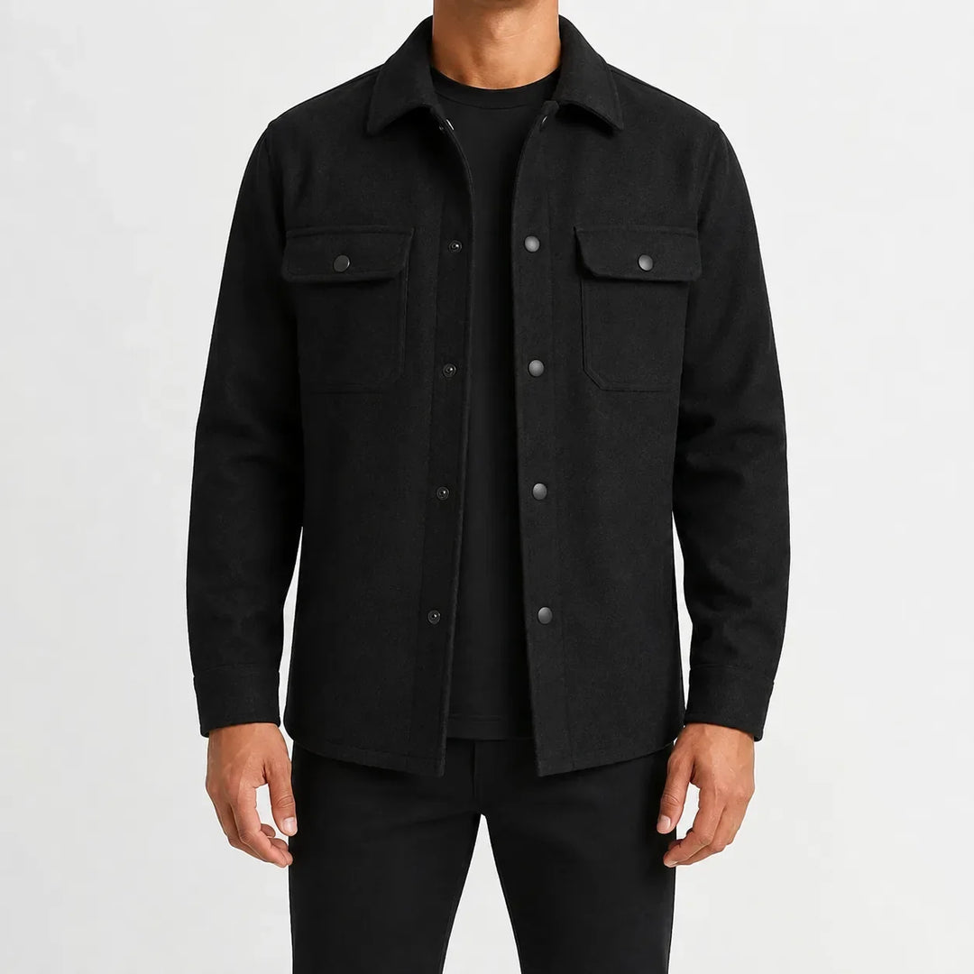 Veste Homme Style Chemise – Noir