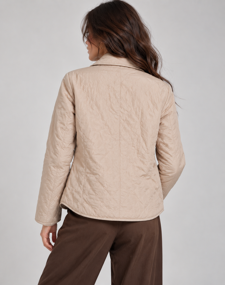 Veste Matelassée à Col Chemise