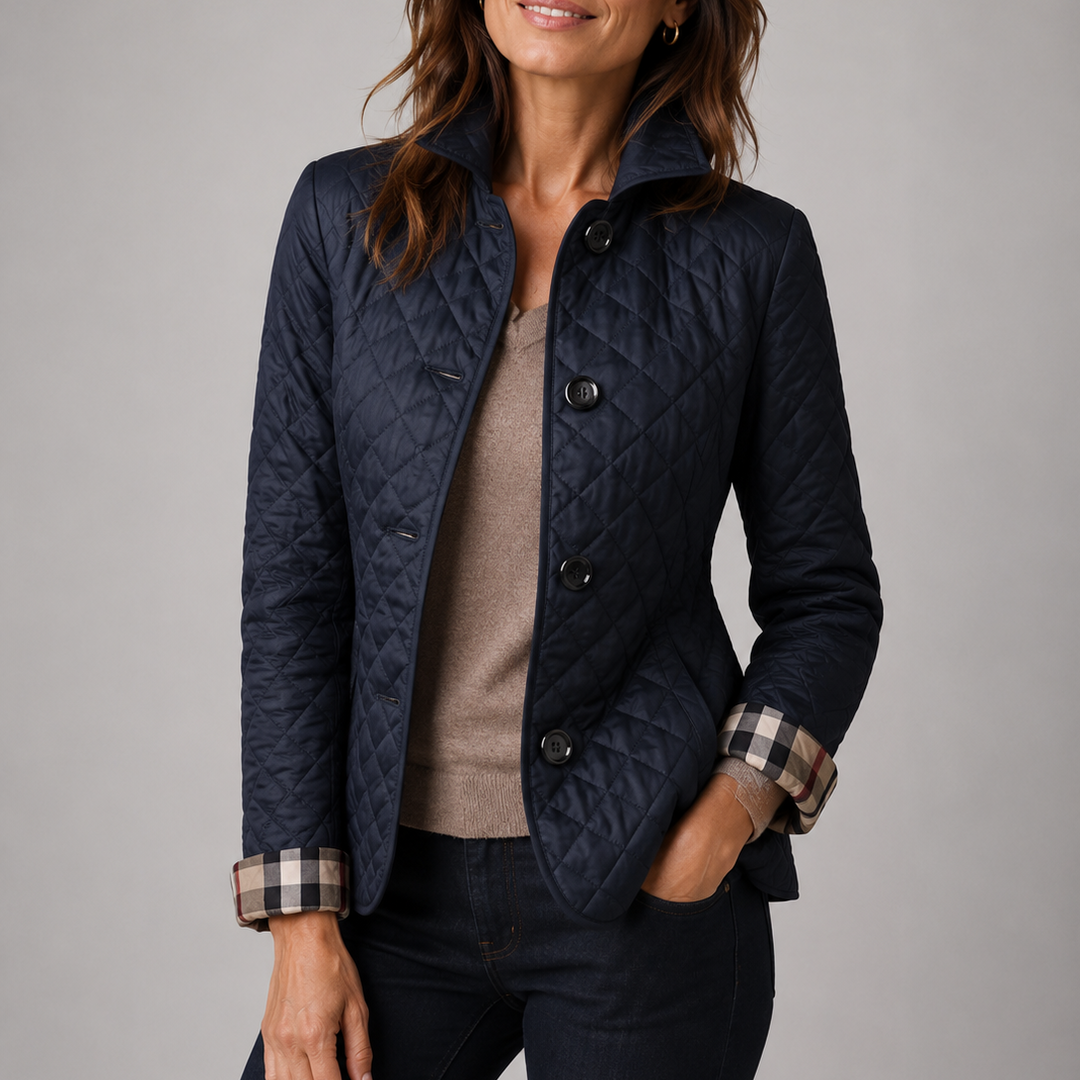 Veste Matelassée Élégante – Bleu Marine