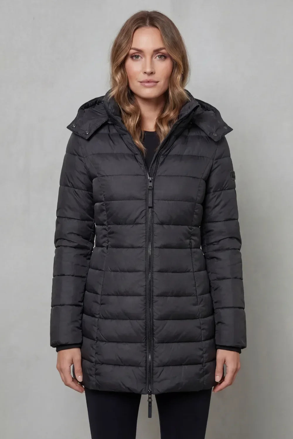 Veste Matelassée Mi-longue à Capuche