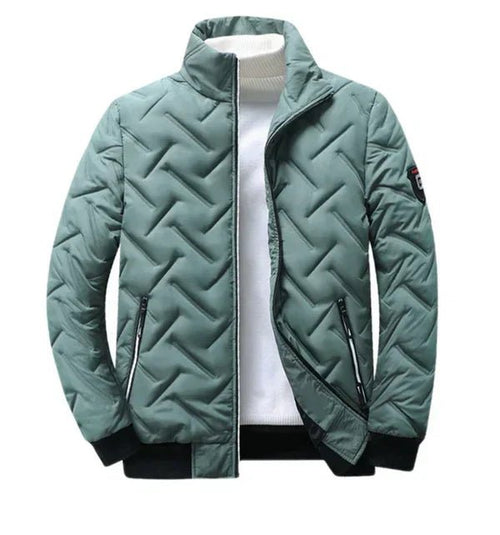 Veste Moderne à Col Montant – Vert