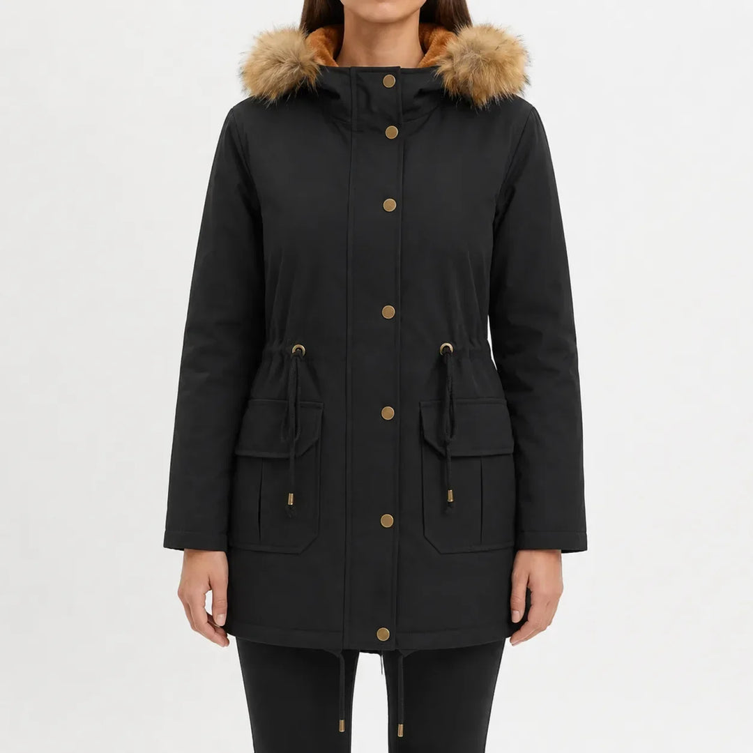 Veste Parka à Taille Ajustable – Noir