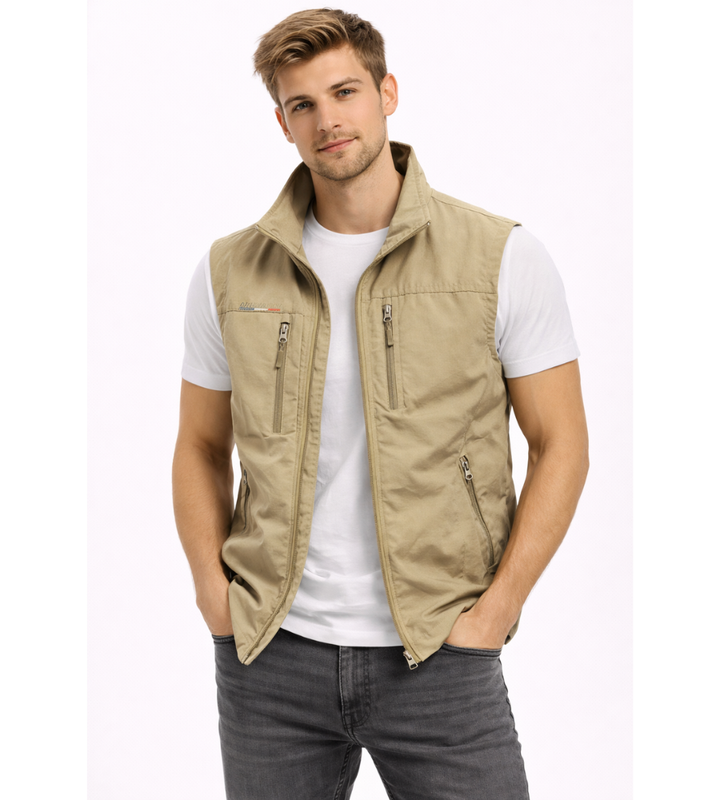 Veste Reporter Col Montant – Kaki