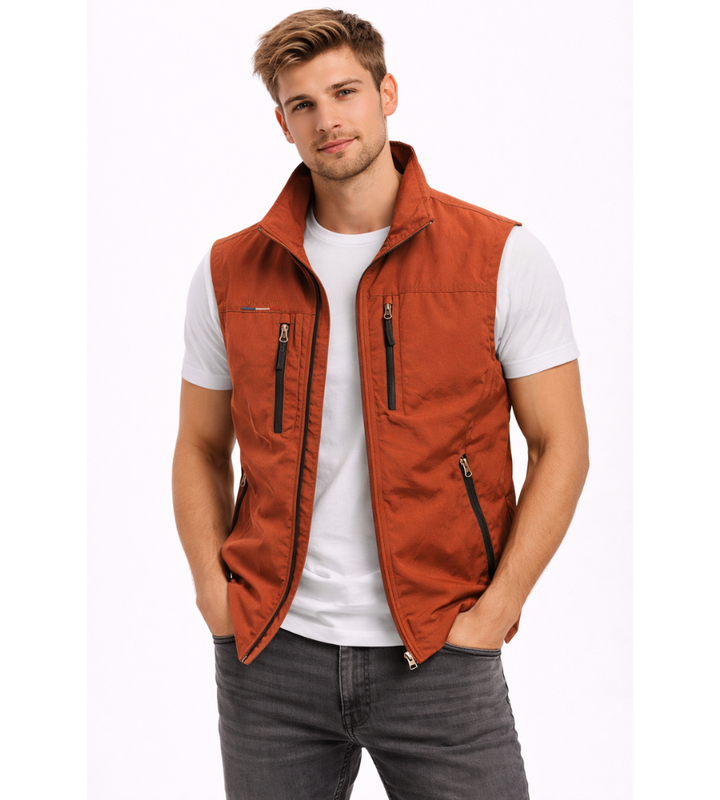 Veste Reporter Col Montant – Rouge