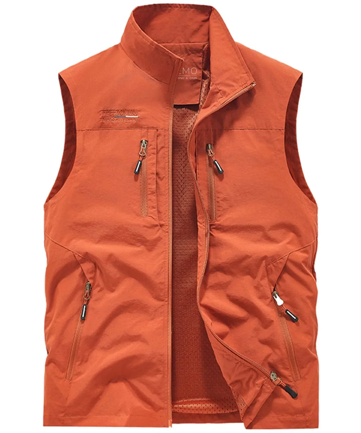 Veste sans Manches Pratique – Orange