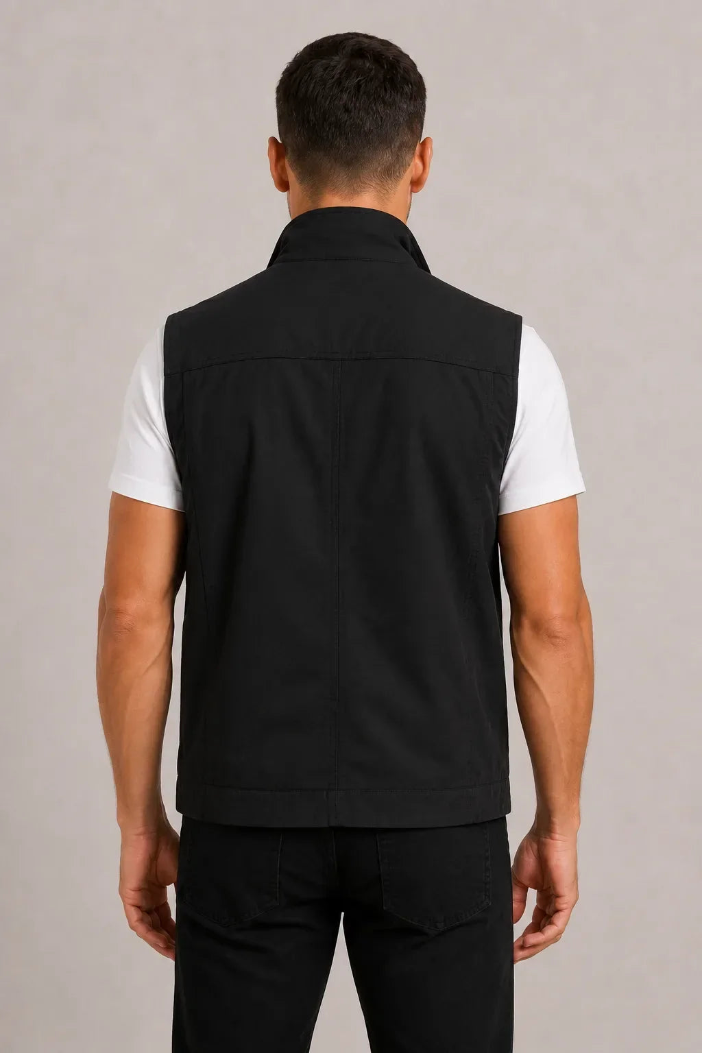 Veste sans Manches Col Montant