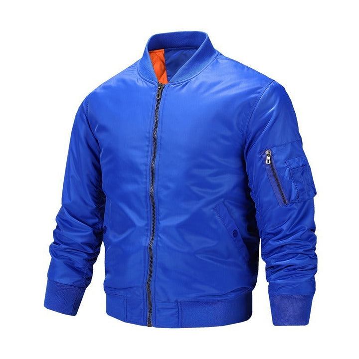 Veste Style Pilote Zippée – Bleu