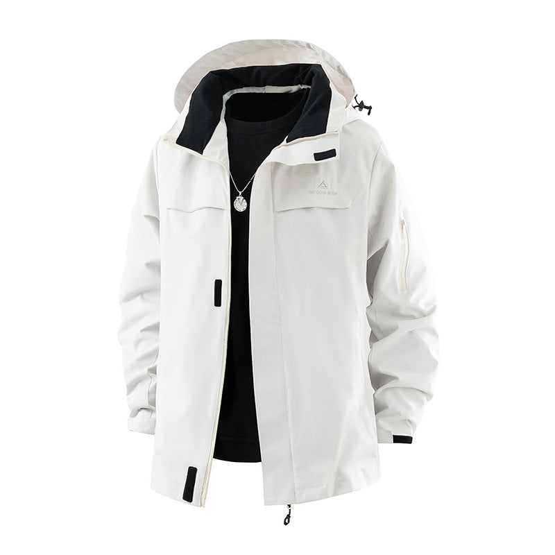 Veste Technique à Capuche – Crème