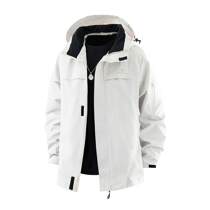 Veste Technique à Capuche – Crème