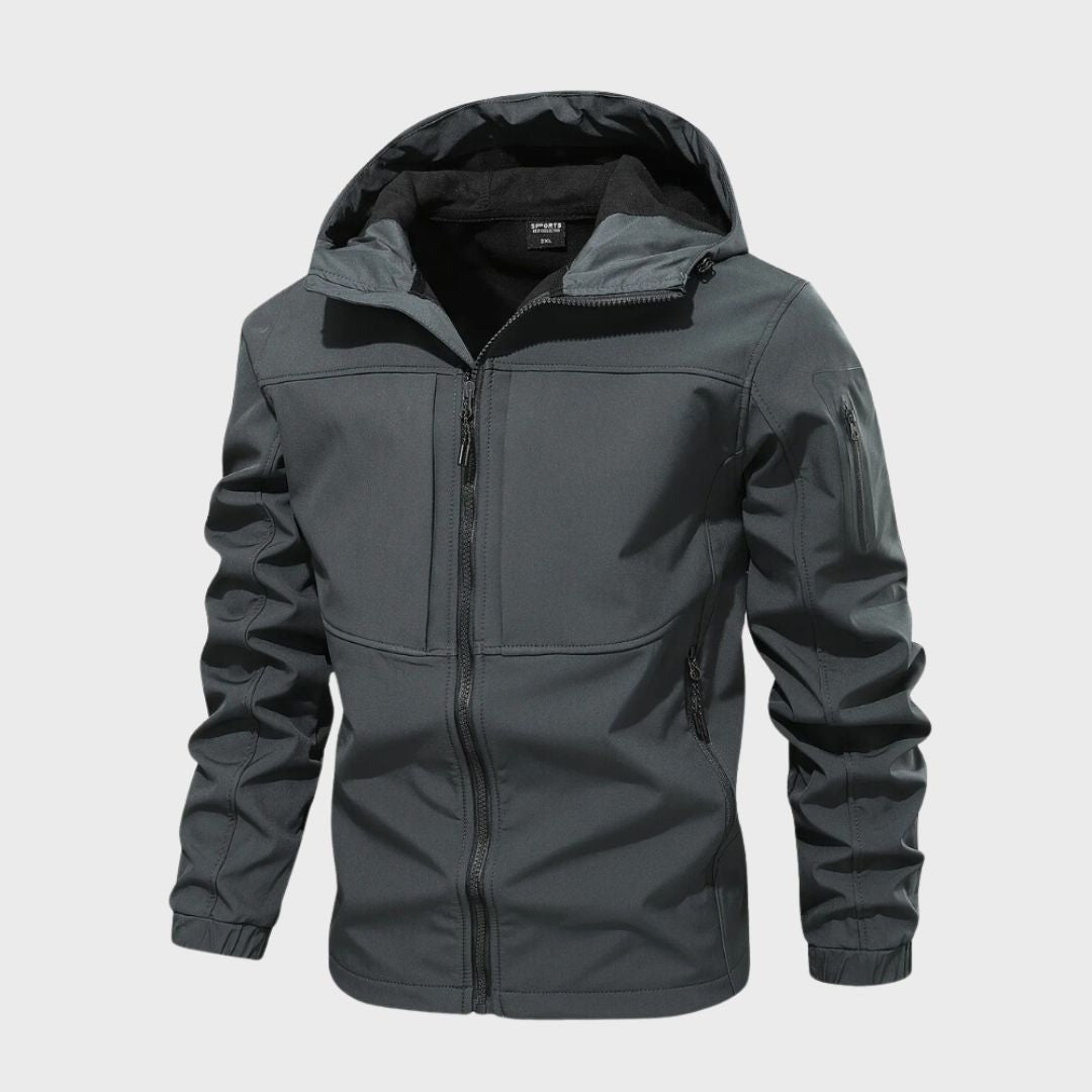 Veste Technique Homme à Capuche – Gris