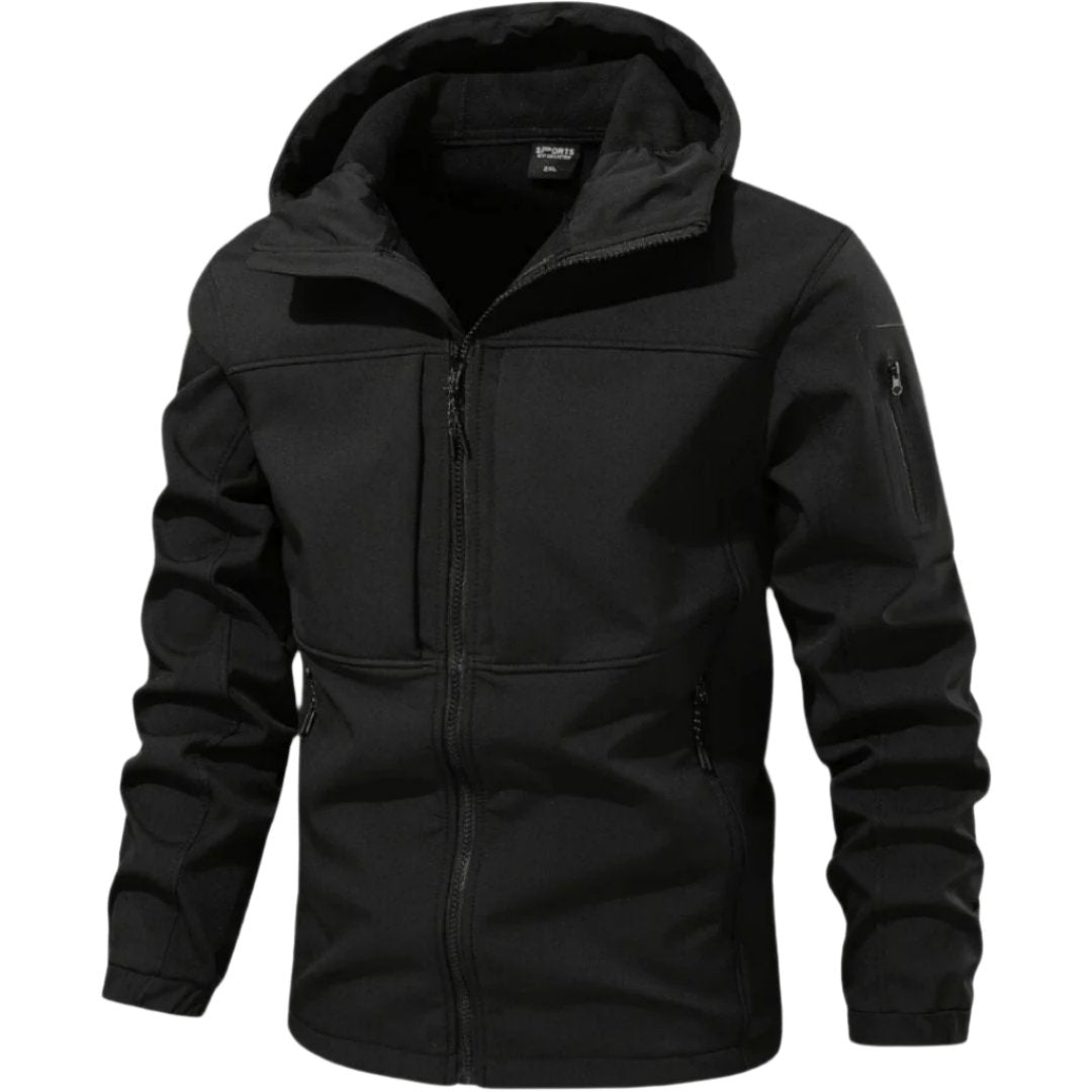 Veste Technique Homme à Capuche – Noir